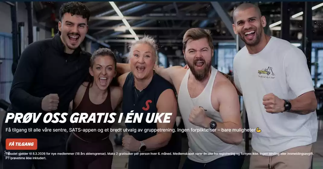 Sats Elixia-katalog i Vinterbro | Prøv oss gratis i én uke | 2026-03-05T00:00:00.000Z - 2026-03-08T00:00:00.000Z