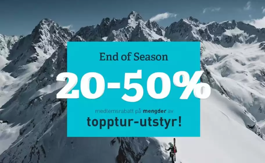 Sportsnett-katalog i Vinterbro | End of season 20-50% medlemsrabatt på mengder av topptur-utstyr! | 2026-03-05T00:00:00.000Z - 2026-03-15T00:00:00.000Z