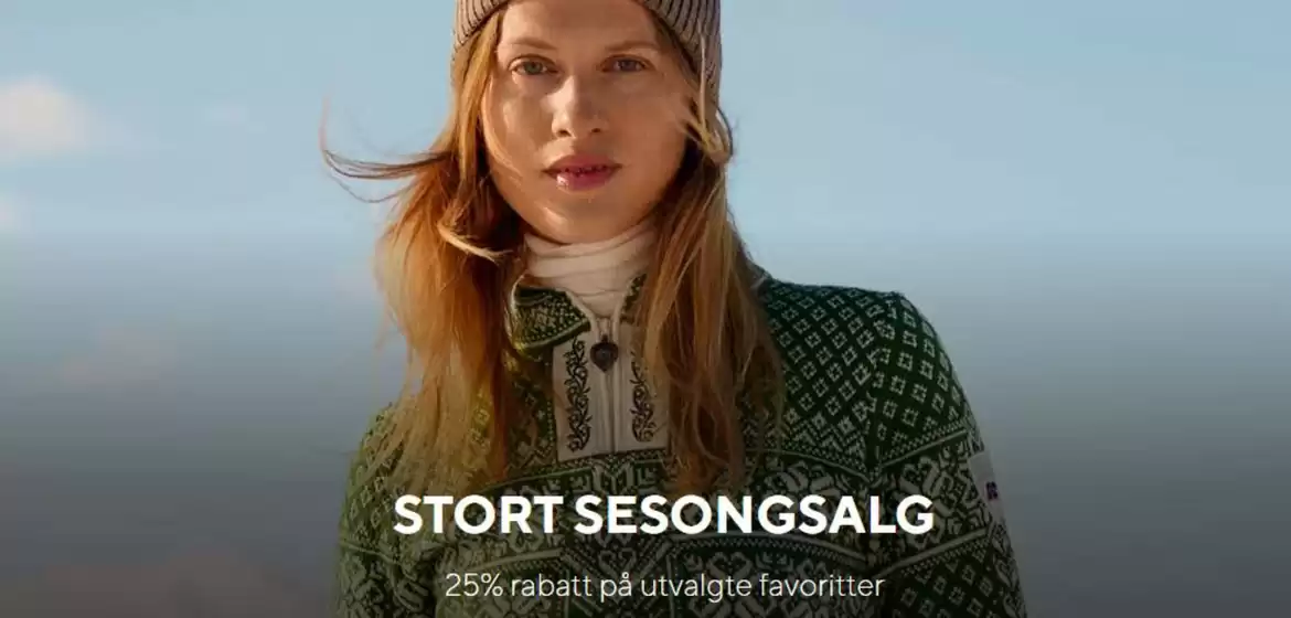 Dale of Norway-katalog i Larvik | 25% rabatt på utvalgte favoritter | 2026-03-05T00:00:00.000Z - 2026-03-19T00:00:00.000Z