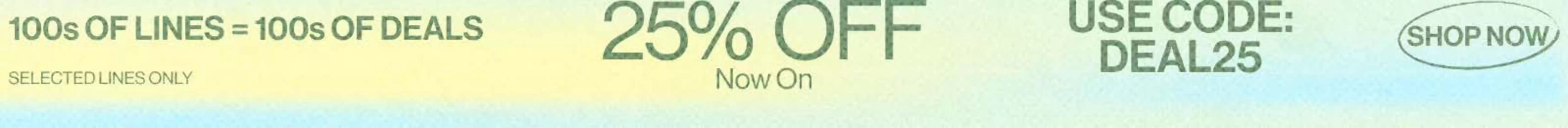 Urban Outfitters-katalog i Larvik | 25% Off 100s of lines. Use code 'DEAL25' | 2026-03-05T00:00:00.000Z - 2026-03-19T00:00:00.000Z