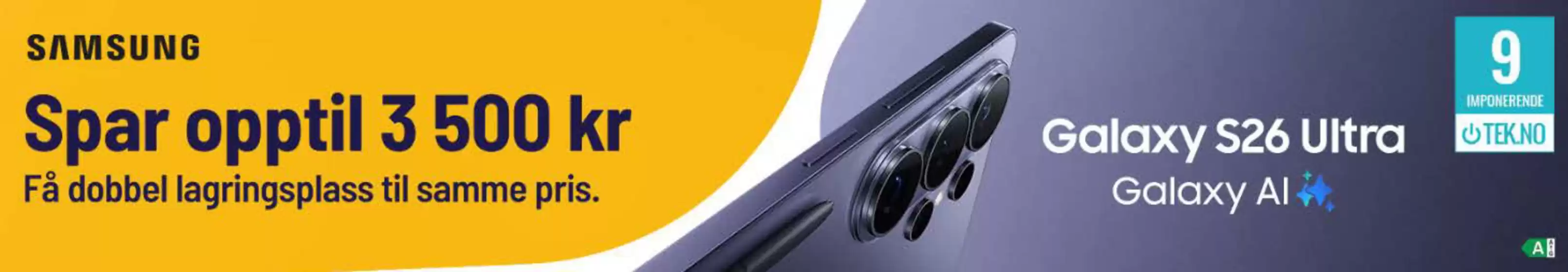 Komplett.no-katalog | Spar opptil 3 500 kr Få dobbel lagringsplass til samme pris. | 2026-03-06T00:00:00.000Z - 2026-03-15T00:00:00.000Z