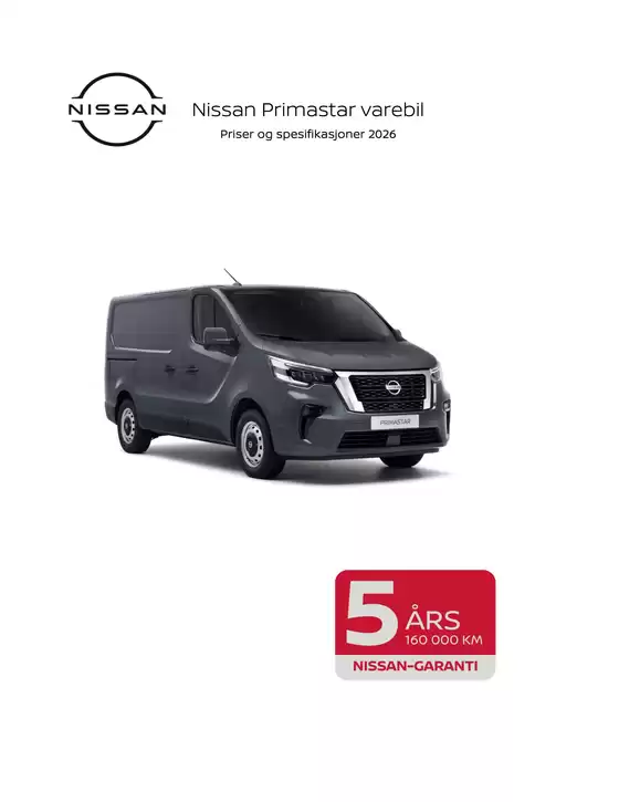 Nissan-katalog i Hovdebygda | PRIMASTAR Kundeprisliste | 2026-01-01T00:00:00.000Z - 2026-12-31T00:00:00.000Z