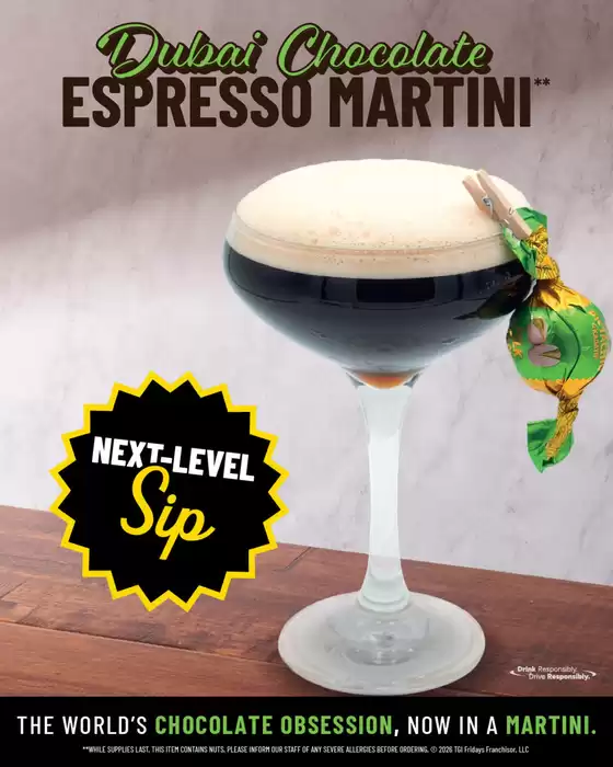 TGI Fridays-katalog i Oslo | Topptilbud for alle kuppjegere | 2026-03-09T00:00:00.000Z - 2026-03-23T00:00:00.000Z