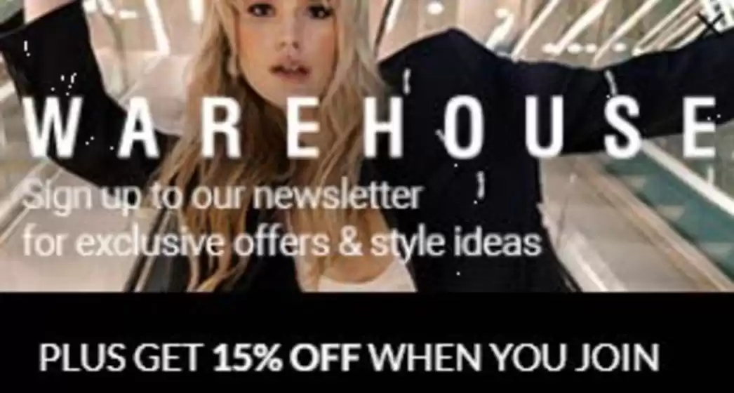 Warehouse -katalog | 15% off when you join | 2026-03-09T00:00:00.000Z - 2026-03-22T00:00:00.000Z
