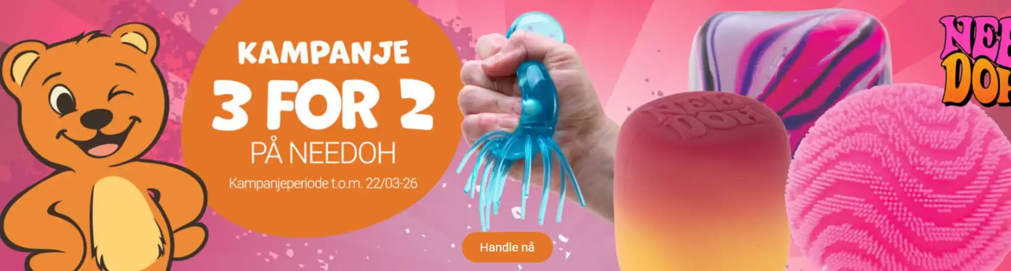 Yes vi leker-katalog i Kristiansund | 3 FOR 2 PÅ NEEDOH | 2026-03-10T00:00:00.000Z - 2026-03-22T00:00:00.000Z