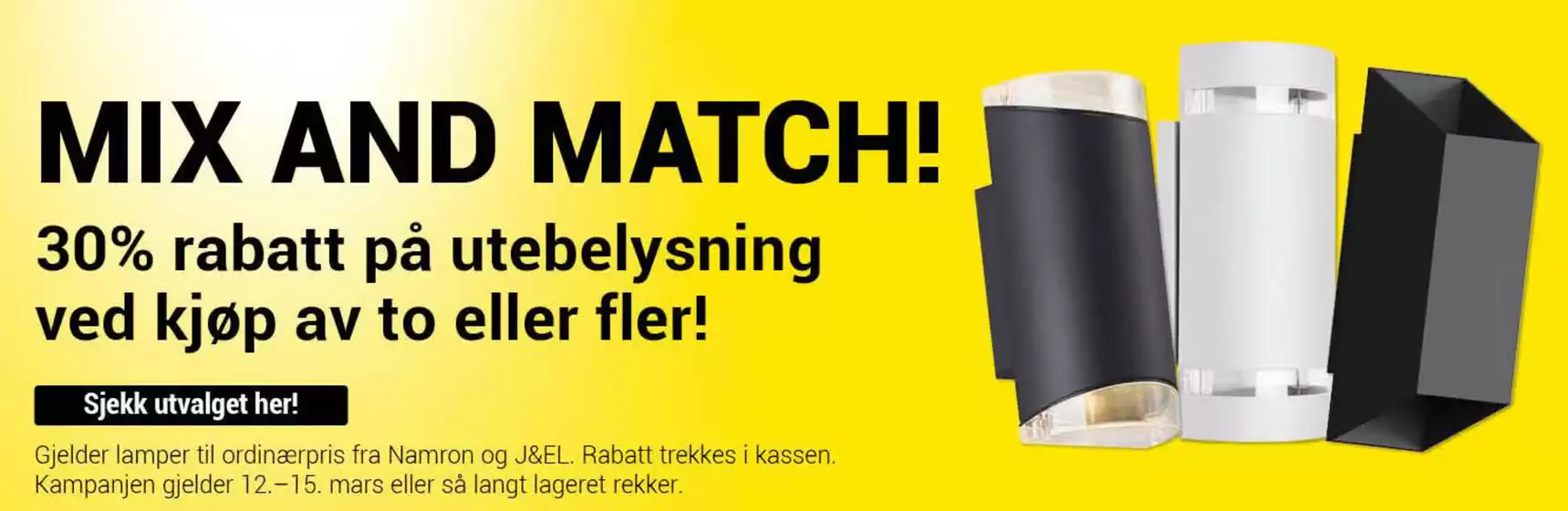 Elektroimportøren-katalog i Tynset | Få 30% rabatt ved kjøp av to eller flere av de utvalgte produktene | 2026-03-12T00:00:00.000Z - 2026-03-15T00:00:00.000Z