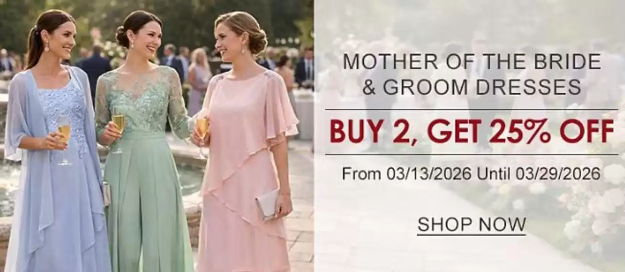 LightInTheBox-katalog i Tromsø | Bride & Groom mother's dresses Buy 2 get 25% off | 2026-03-13T00:00:00.000Z - 2026-03-29T00:00:00.000Z