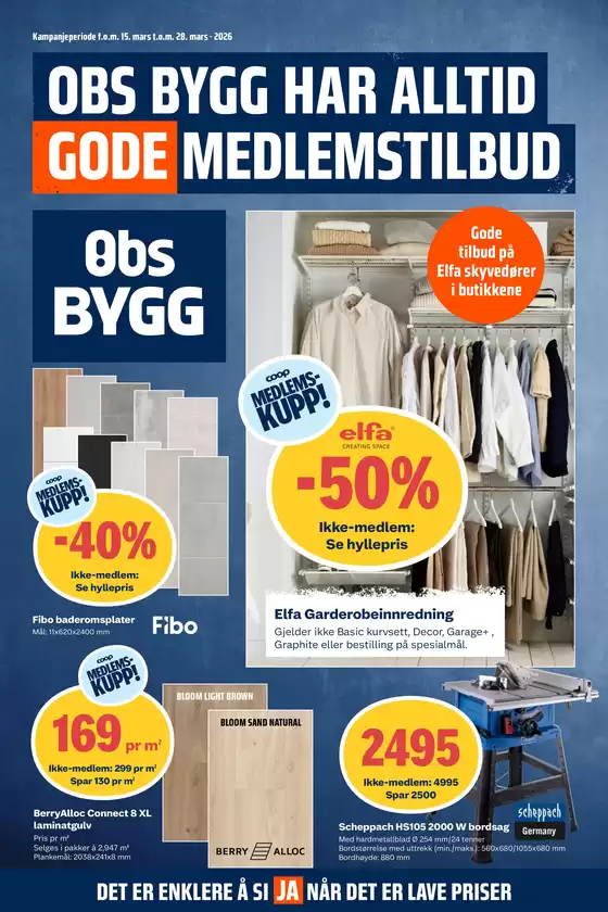 Obs Bygg-katalog i Tjøme | Obs Bygg Kundeavis | 2026-03-15T00:00:00.000Z - 2026-03-28T00:00:00.000Z