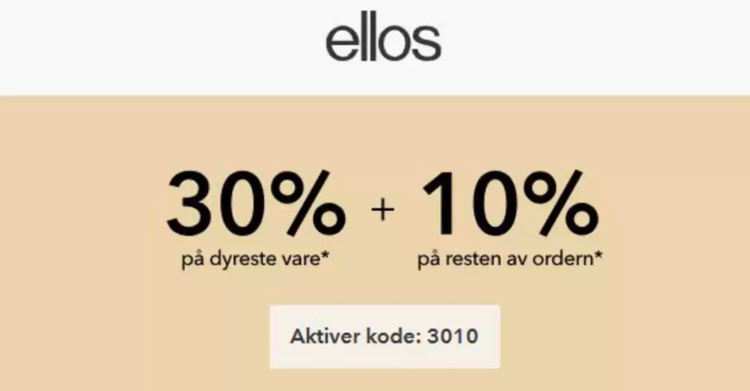 Ellos-katalog i Ski | Aktiver kode '3010'. Gjelder på ordinære priser ved kjøp av 2 eller flere varer for totalt 699 nok eller mer. | 2026-03-18T00:00:00.000Z - 2026-03-24T00:00:00.000Z