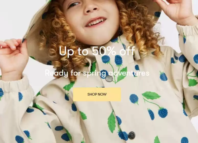 Babyshop-katalog | Opp til 50 % - Ready for Spring Adventures. Tilbudet gjelder ved kjøp over 399 kr og kun på varer fra denne kampanjesiden | 2026-03-24T00:00:00.000Z - 2026-04-13T00:00:00.000Z