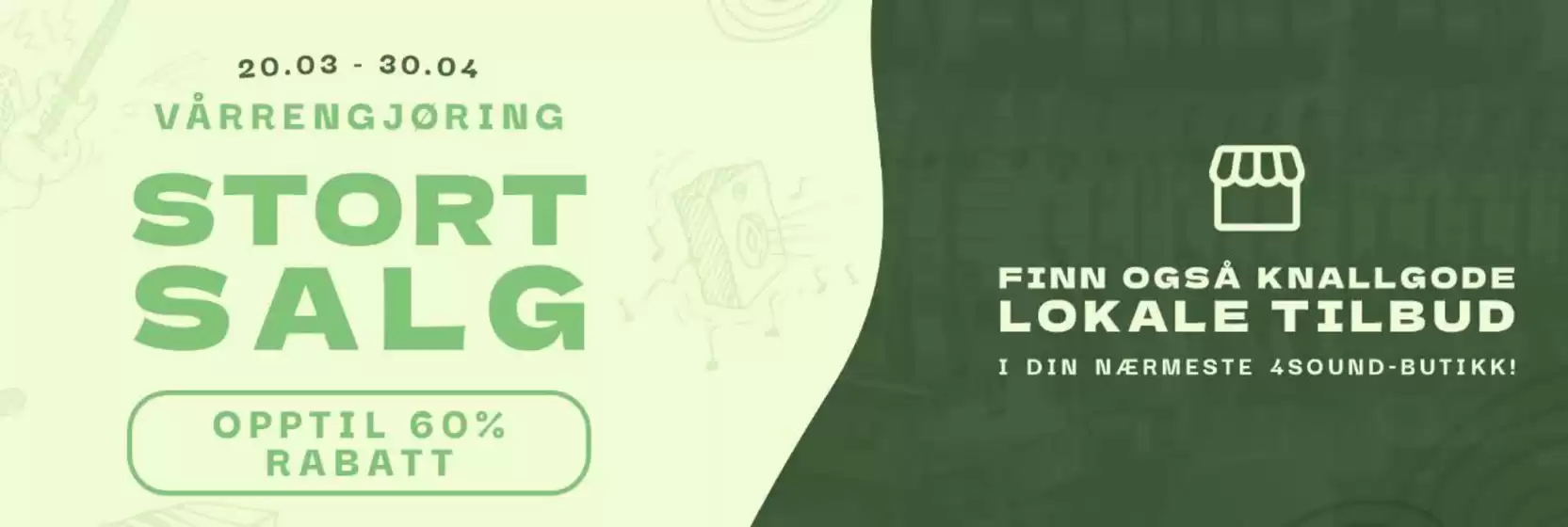 4sound-katalog i Sandvika | VÅRRENGJØRING Opptil 60% Rabatt | 2026-03-24T00:00:00.000Z - 2026-04-30T00:00:00.000Z