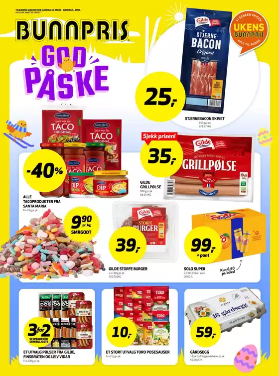 Bunnpris-katalog i Vågå | Bunnpris Kundeavis | 2026-03-30T00:00:00.000Z - 2026-04-05T00:00:00.000Z