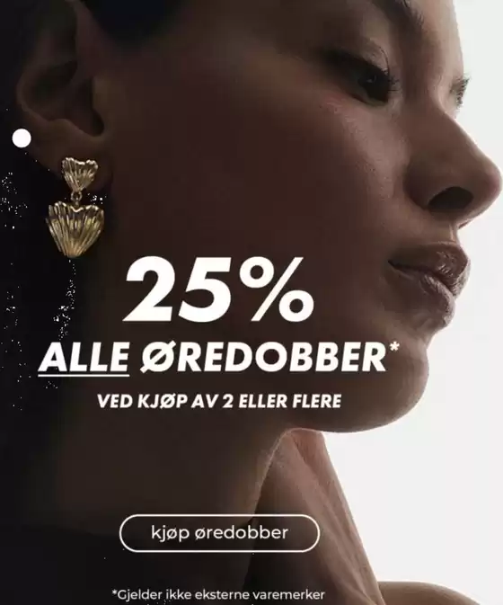 Glitter-katalog i Trondheim | 25% på ALLE øredobber Ved kjøp av 2 eller flere | 2026-03-30T00:00:00.000Z - 2026-04-12T00:00:00.000Z