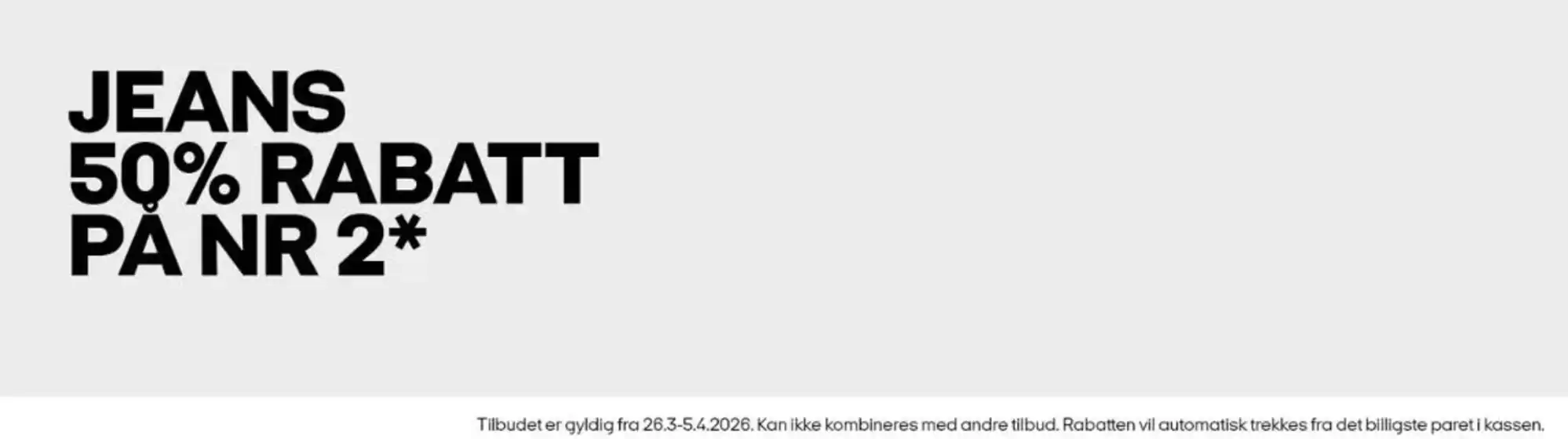 Jack & Jones-katalog i Trondheim | JEANS 50% RABATT PÅ NR 2 | 2026-03-30T00:00:00.000Z - 2026-04-05T00:00:00.000Z
