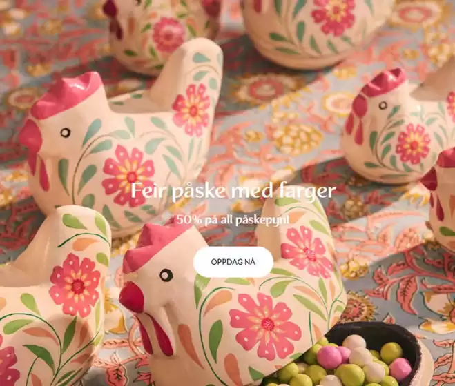 Indiska-katalog i Trondheim | 50% på all påskepynt | 2026-03-30T00:00:00.000Z - 2026-04-12T00:00:00.000Z