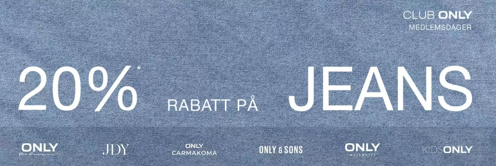 ONLY-katalog i Horten | 20% RABATT PÅ JEANS | 2026-03-30T00:00:00.000Z - 2026-04-12T00:00:00.000Z
