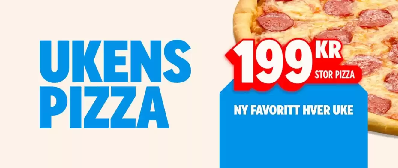 Domino's Pizza-katalog i Oslo | Ukens Pizza | 2026-04-01T00:00:00.000Z - 2026-04-15T00:00:00.000Z