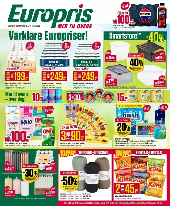 Europris-katalog i Glomfjord | Europris DM 15-26 MYBRING | 2026-04-07T00:00:00.000Z - 2026-04-11T00:00:00.000Z