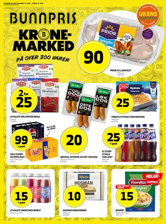 Bunnpris-katalog i Skien | Bunnpris Kundeavis | 2026-04-13T00:00:00.000Z - 2026-04-19T00:00:00.000Z