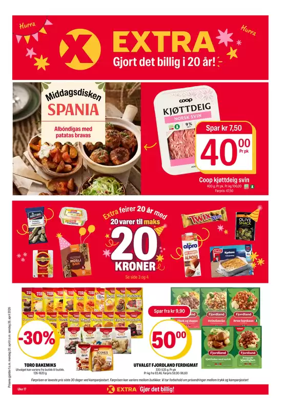Coop Extra-katalog i Skånland | Spesialtilbud for deg | 2026-04-20T00:00:00.000Z - 2026-04-26T00:00:00.000Z