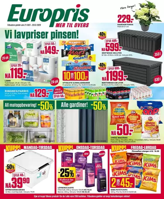Europris-katalog | Europris DM 21-26 MYBRING | 2026-05-18T00:00:00.000Z - 2026-05-23T00:00:00.000Z