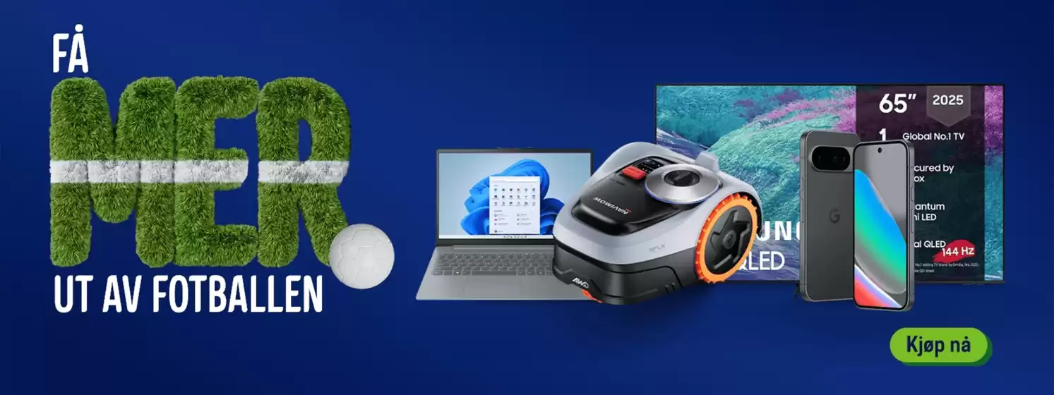 Elkjøp-katalog | Fa mer ut av fotballen | 2026-05-18T00:00:00.000Z - 2026-06-01T00:00:00.000Z