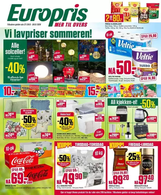 Europris-katalog | Europris DM 22-26 MYBRING | 2026-05-26T00:00:00.000Z - 2026-05-30T00:00:00.000Z