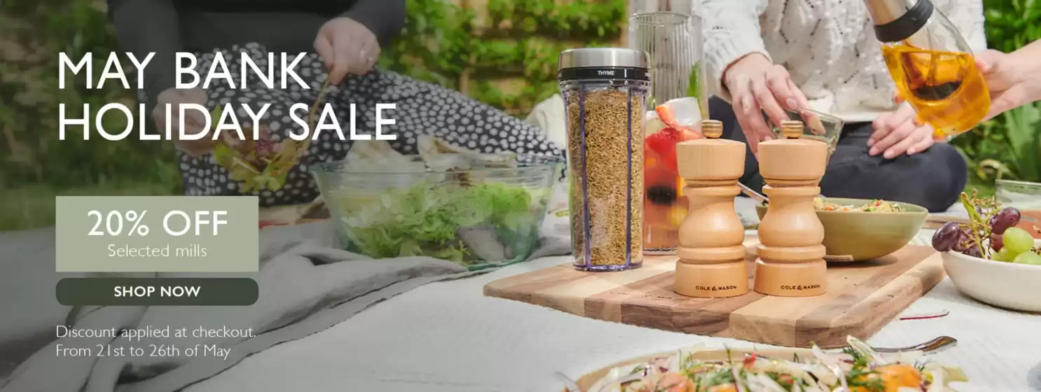 Cole & Mason-katalog i Fredrikstad | May Bank Holiday Sale | 2026-05-26T00:00:00.000Z - 2026-05-26T00:00:00.000Z