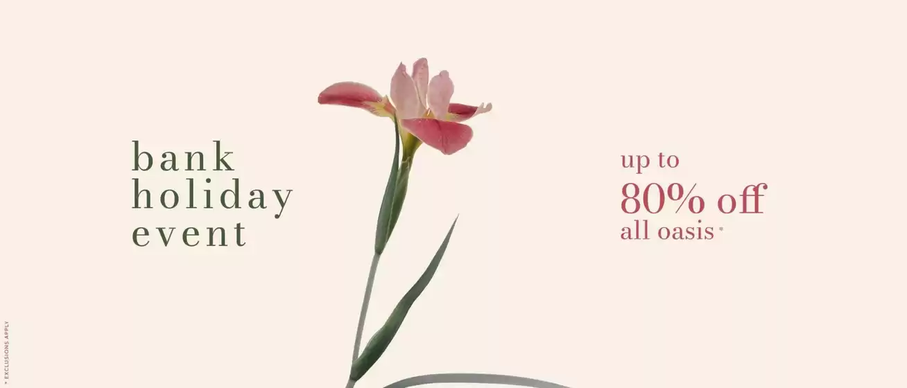 Oasis-katalog | Bank Holiday Event | 2026-05-26T00:00:00.000Z - 2026-06-09T00:00:00.000Z