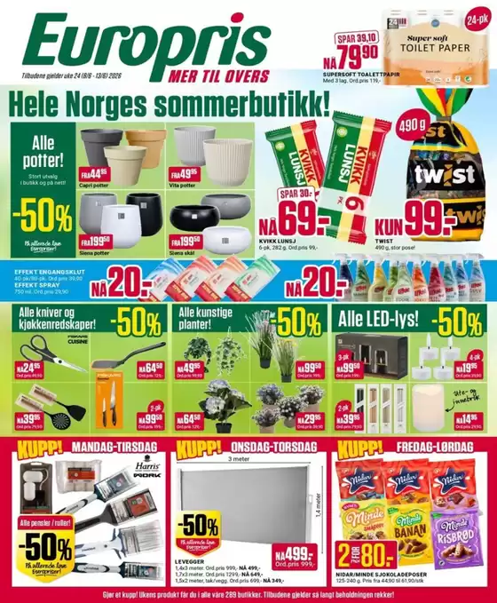 Europris-katalog | Europris DM 24-26 MYBRING | 2026-06-08T00:00:00.000Z - 2026-06-13T00:00:00.000Z