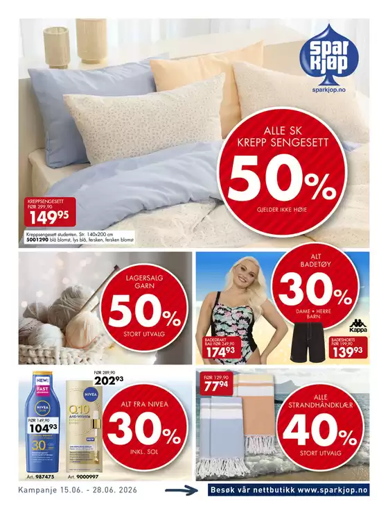 Sparkjøp-katalog | Nye tilbud å oppdage | 2026-06-15T00:00:00.000Z - 2026-06-28T00:00:00.000Z