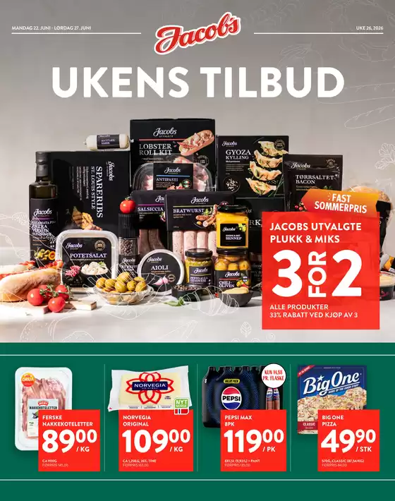 Jacobs-katalog | Jacobs Kundeavis | 2026-06-22T00:00:00.000Z - 2026-06-27T00:00:00.000Z