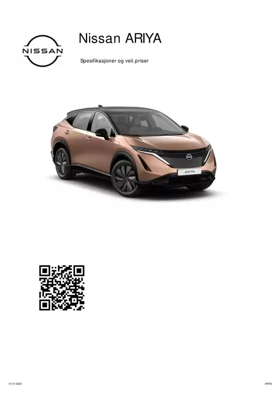 Nissan kundeavis i Kvitsøy | ARIYA Kundeprisliste | 2026-06-25T00:00:00.000Z - 2026-07-09T00:00:00.000Z
