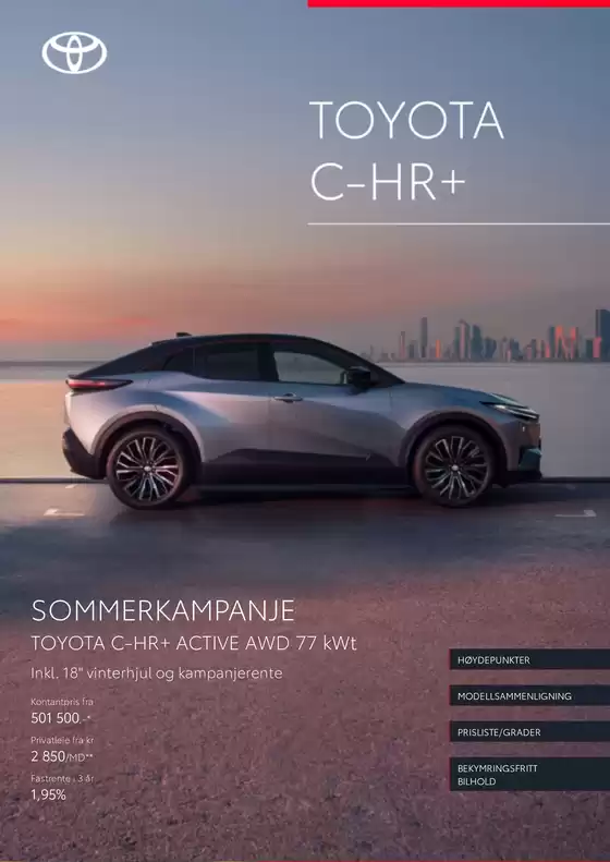 Toyota-katalog | Toyota c hr plus | 2026-06-01T00:00:00.000Z - 2026-08-31T00:00:00.000Z