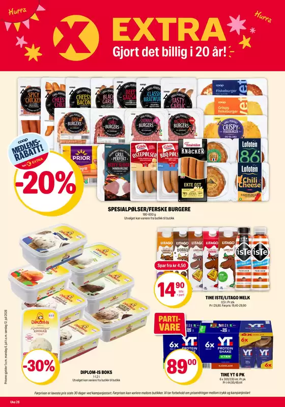 Coop Extra-katalog | Spar nå med våre tilbud | 2026-07-06T00:00:00.000Z - 2026-07-12T00:00:00.000Z
