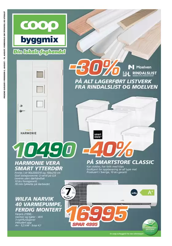 Coop Byggmix-katalog i Øyer | Nye tilbud å oppdage | 2026-08-03T00:00:00.000Z - 2026-08-16T00:00:00.000Z