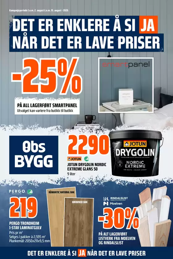 Obs Bygg-katalog | Obs Bygg Kundeavis | 2026-08-02T00:00:00.000Z - 2026-08-15T00:00:00.000Z