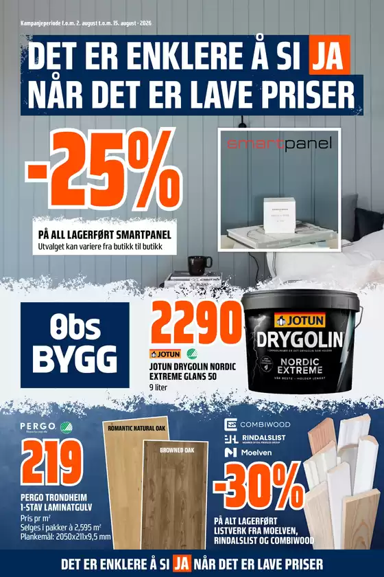 Obs Bygg-katalog | Aktuelle tilbud og kampanjer | 2026-08-02T00:00:00.000Z - 2026-08-15T00:00:00.000Z