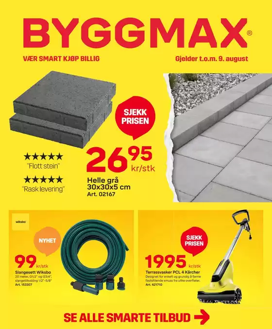 Byggmax kundeavis i Kristiansund | Byggmax Kundeavis | 2026-07-29T00:00:00.000Z - 2026-08-09T00:00:00.000Z