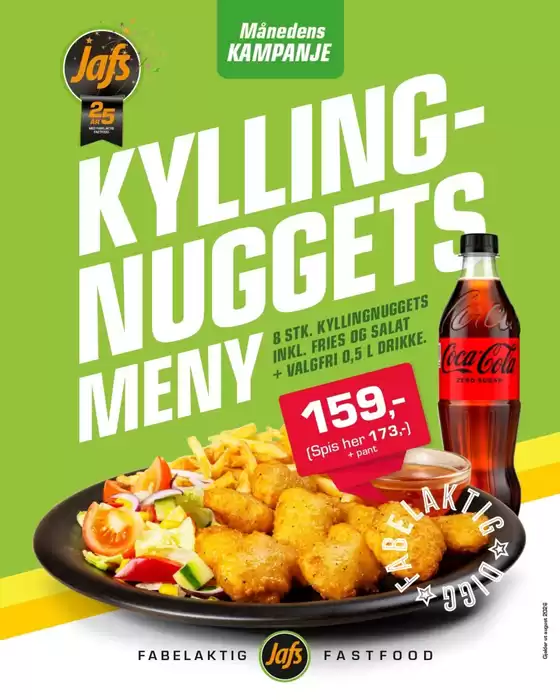 JaFs-katalog | Kylling-Nuggets Meny | 2026-08-05T00:00:00.000Z - 2026-08-31T00:00:00.000Z