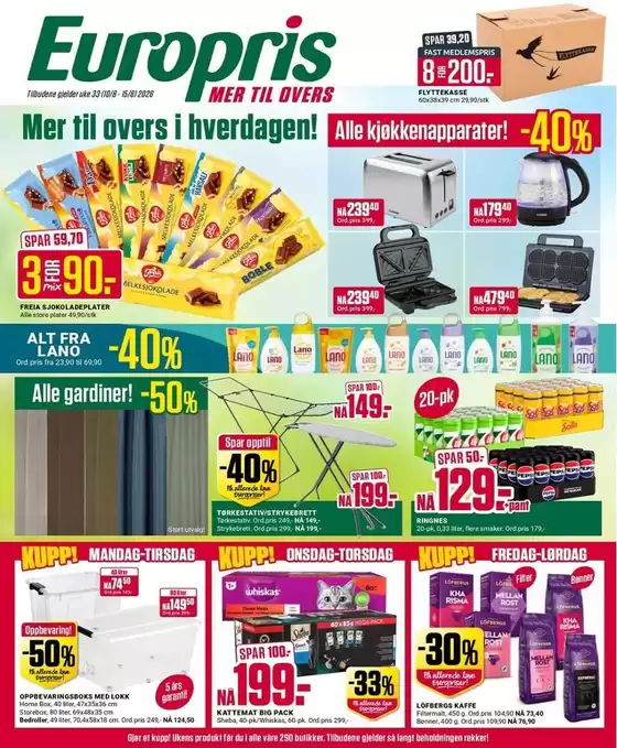 Europris-katalog | Europris DM 33-26 MYBRING | 2026-08-10T00:00:00.000Z - 2026-08-15T00:00:00.000Z