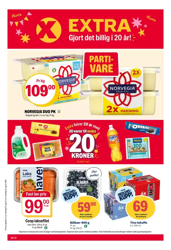 Coop Extra-katalog | Aktuelle tilbud og kampanjer | 2026-08-10T00:00:00.000Z - 2026-08-16T00:00:00.000Z