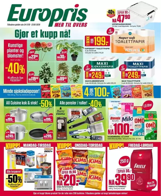 Europris-katalog i Nesøya | Europris DM 34-26 MYBRING | 2026-08-17T00:00:00.000Z - 2026-08-22T00:00:00.000Z
