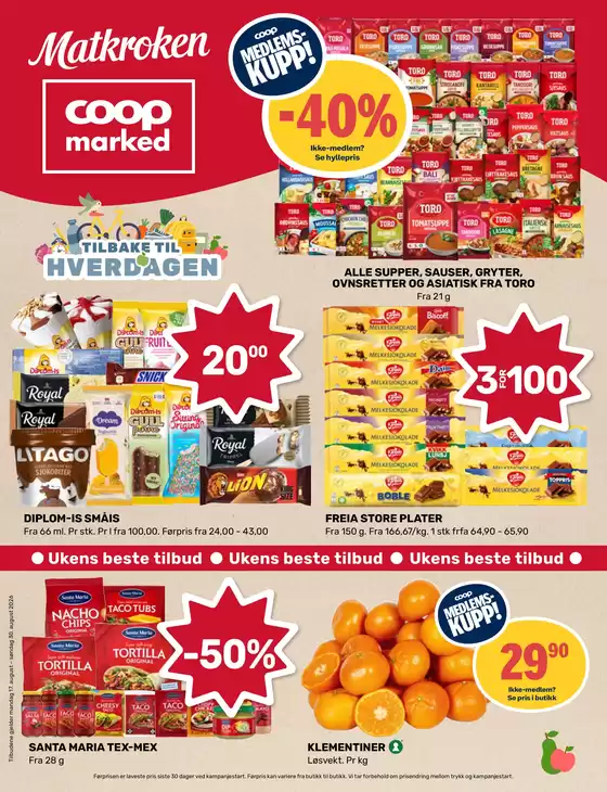 Matkroken-katalog | Aktuelle spesialkampanjer | 2026-08-17T00:00:00.000Z - 2026-08-23T00:00:00.000Z