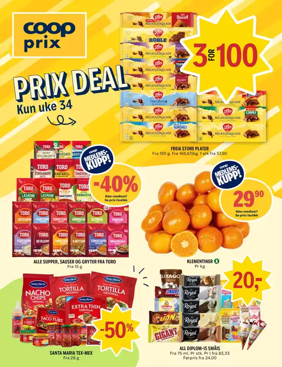 Coop Prix-katalog | Topptilbud for alle kuppjegere | 2026-08-17T00:00:00.000Z - 2026-08-23T00:00:00.000Z
