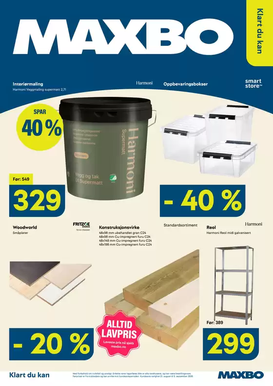 Maxbo-katalog i Heggenes | K8 2 | 2026-08-21T00:00:00.000Z - 2026-09-05T00:00:00.000Z