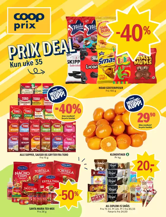 Coop Prix-katalog | Topptilbud og rabatter | 2026-08-24T00:00:00.000Z - 2026-08-30T00:00:00.000Z