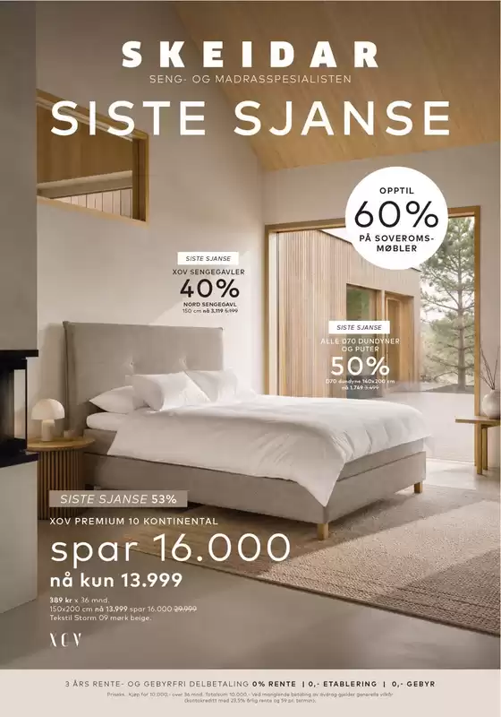 Skeidar-katalog i Hunndalen | Augustsalg soverom | 2026-08-10T00:00:00.000Z - 2026-09-08T00:00:00.000Z