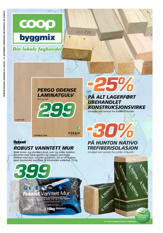 Coop Byggmix-katalog | Aktuelle spesialkampanjer | 2026-08-31T00:00:00.000Z - 2026-09-13T00:00:00.000Z