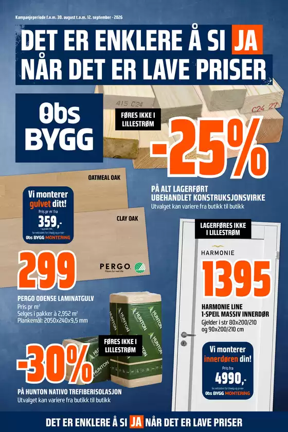 Obs Bygg-katalog | Flott tilbud for kuppjegere | 2026-08-30T00:00:00.000Z - 2026-09-12T00:00:00.000Z